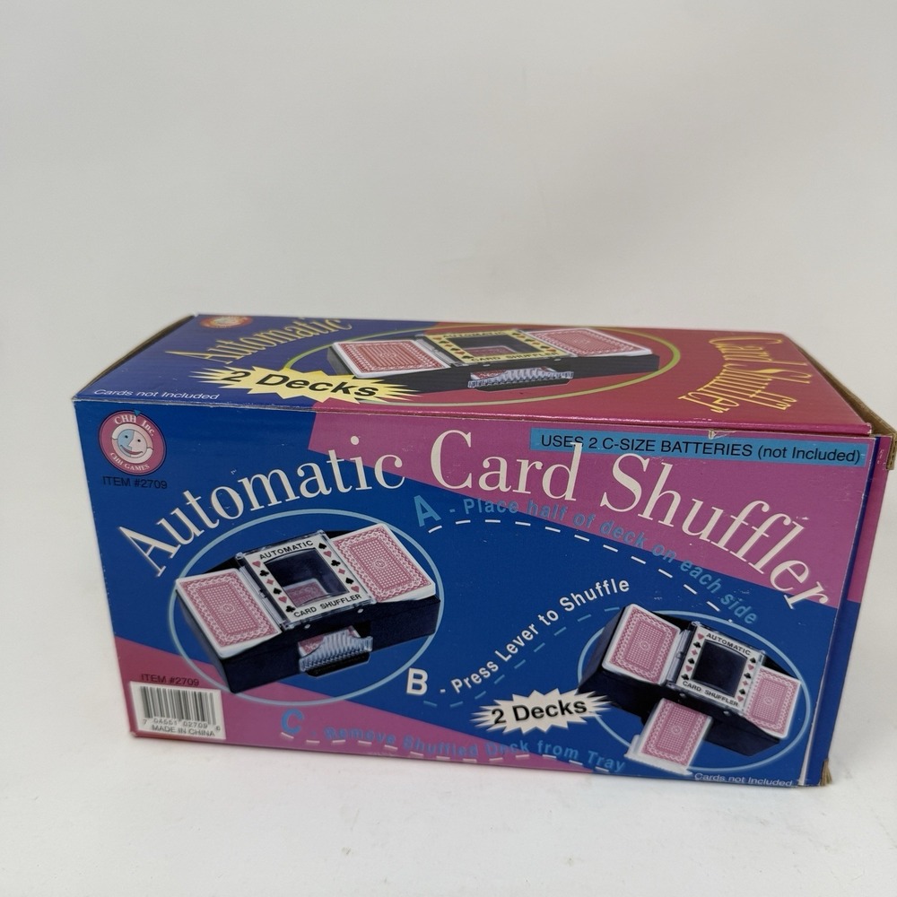 Automatic Poker Shuffler Board Game Card Shuffle Machine 2 Deck Black New